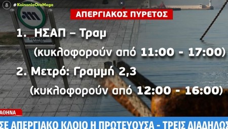 Τέμπη: Σε απεργιακό κλοιό η χώρα – Τι γίνεται με τα ΜΜΜ (video)