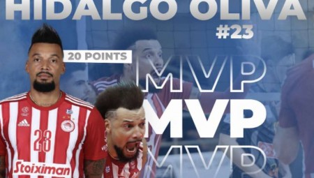 MVP της 8ης αγωνιστικής της Volley League ο «ερυθρόλευκος» Ιντάλγκο! (photo)