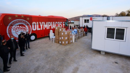 Στο Δαμάσι οι πρώτοι οικίσκοι της δωρεάς του Ολυμπιακού και του Βαγγέλη Μαρινάκη! (photos, video)