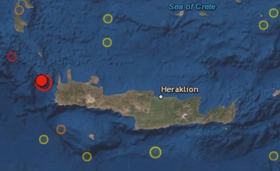 Σεισμός 6,1 Ρίχτερ μεταξύ Κυθήρων και Κρήτης!